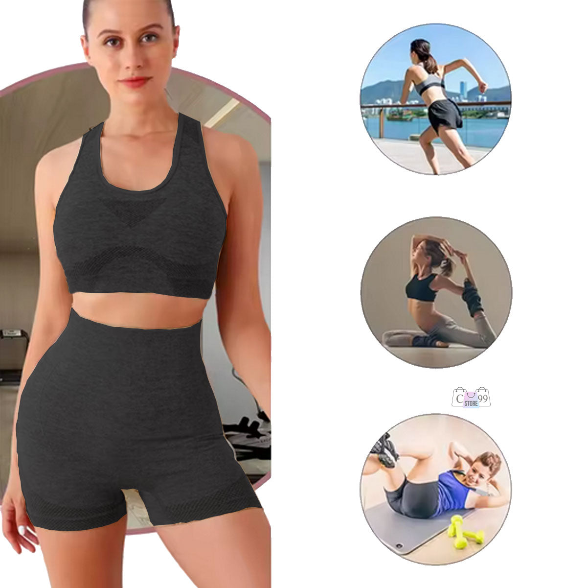 Conjunto Deportivo Short y Top Corto